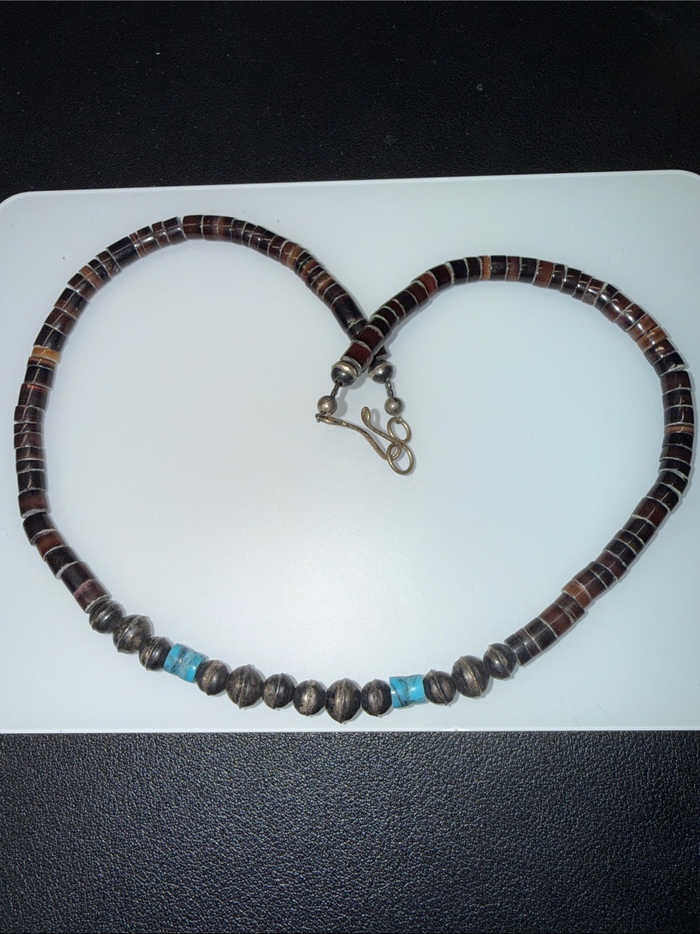 Vintage Traditional Heishi Turquoise Bead Necklace